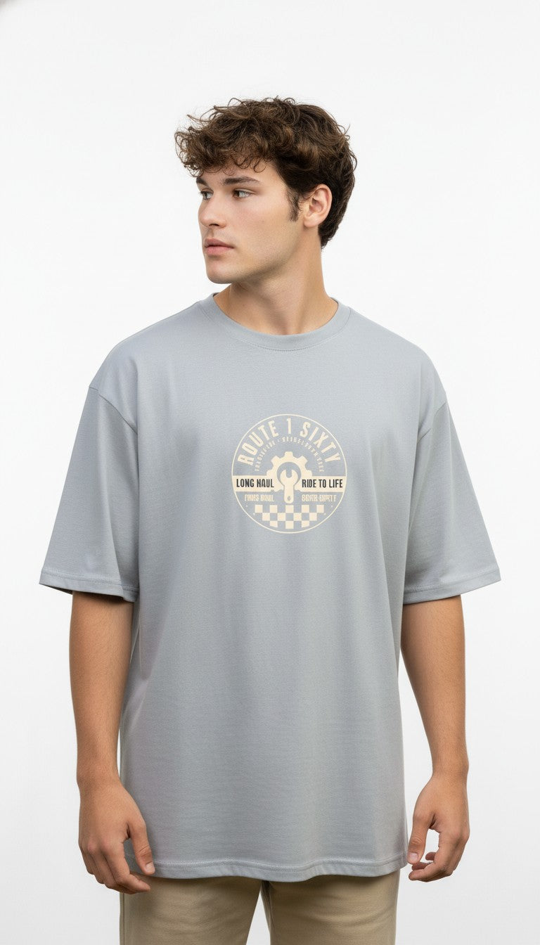 Men Oversized Cotton Printed T-Shirt