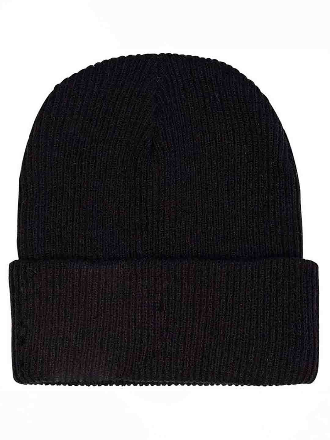 Black Beanie with Pearls & Crystals