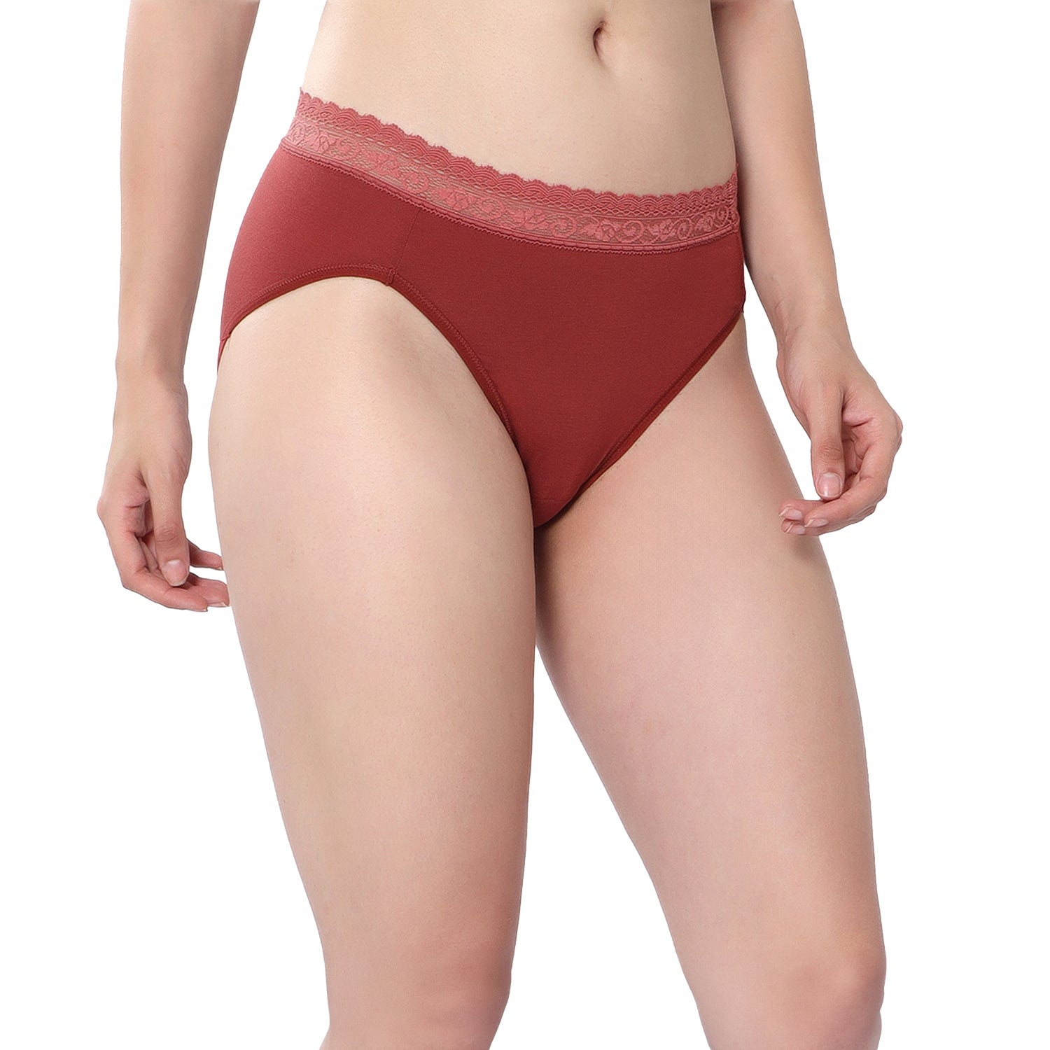 Medium Rise 3/4th Coverage Lace Hipster Pack Of 2