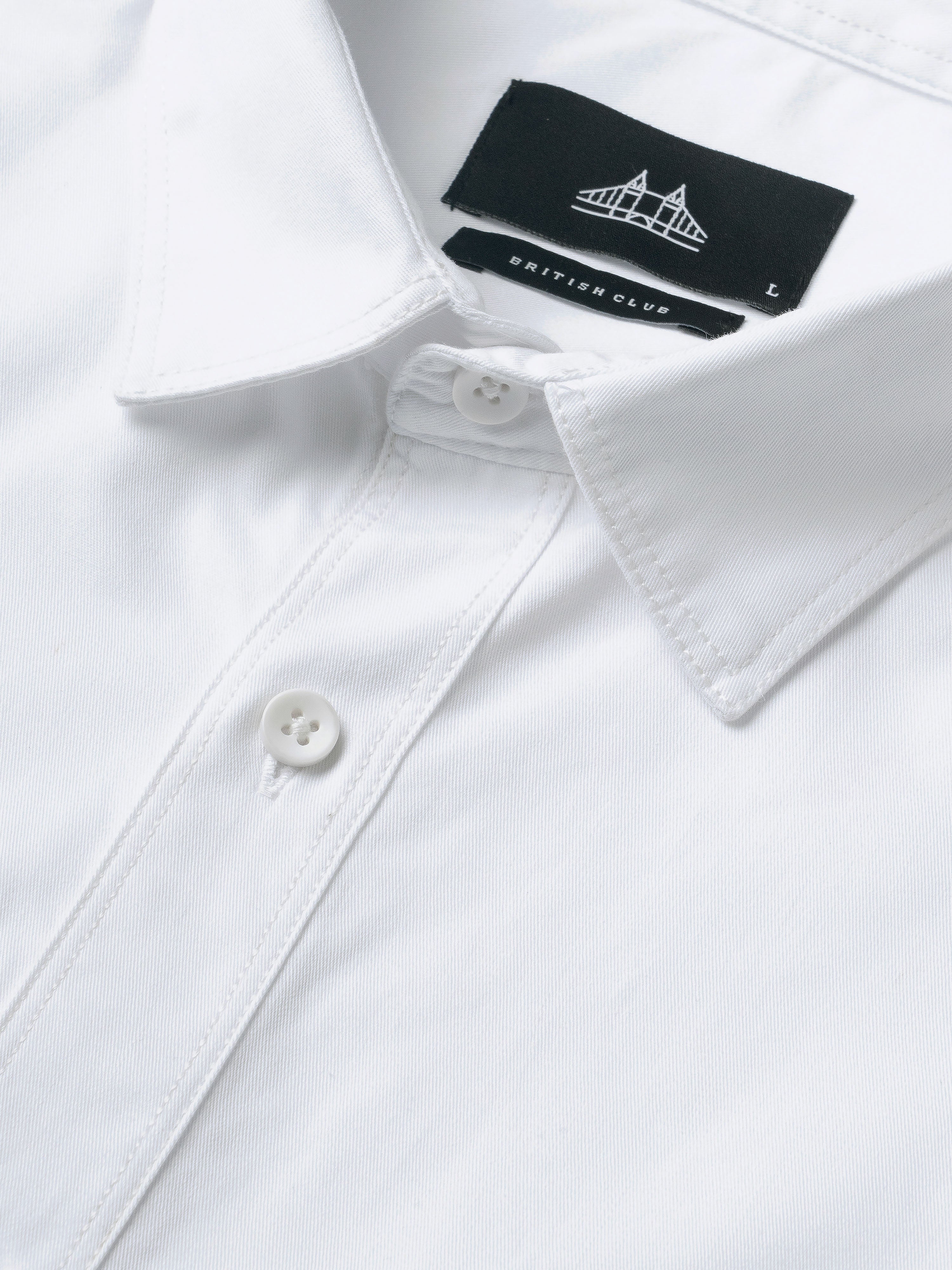 Men White Twill Shirt
