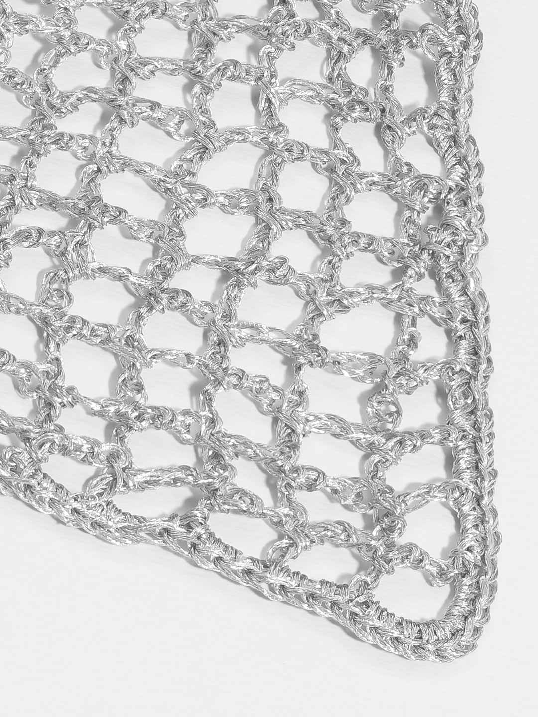 Silver Bohemian Crochet Headscarf