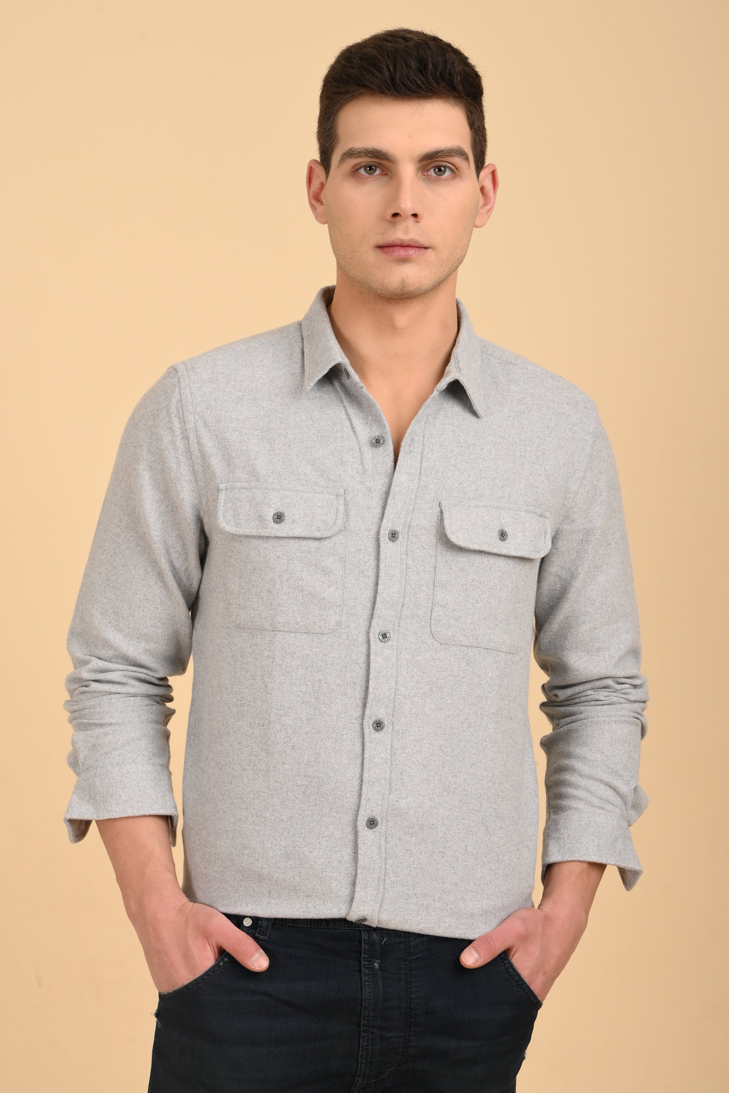 Men Georgia Melange Shirt Melange Style