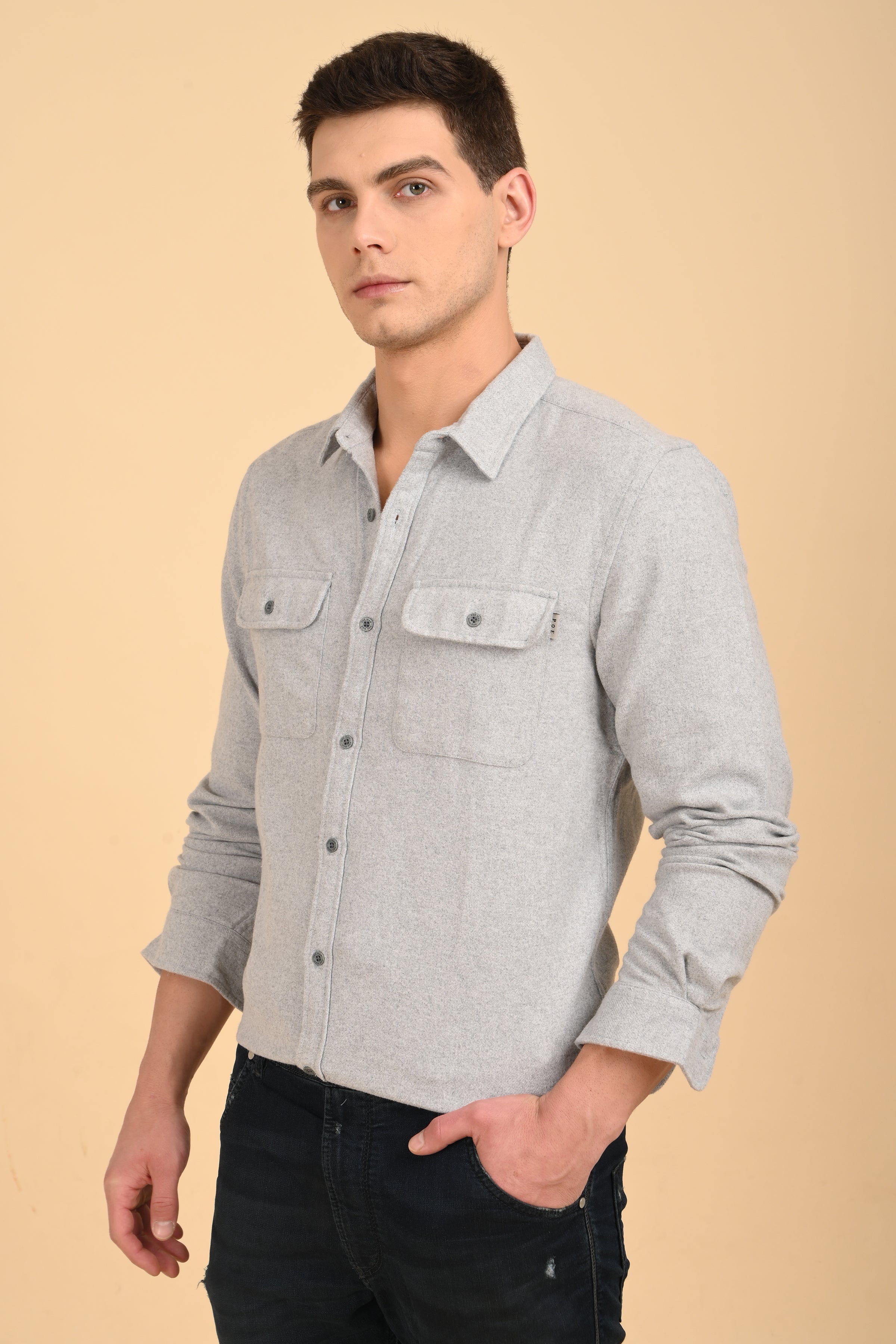 Men Georgia Melange Shirt Melange Style