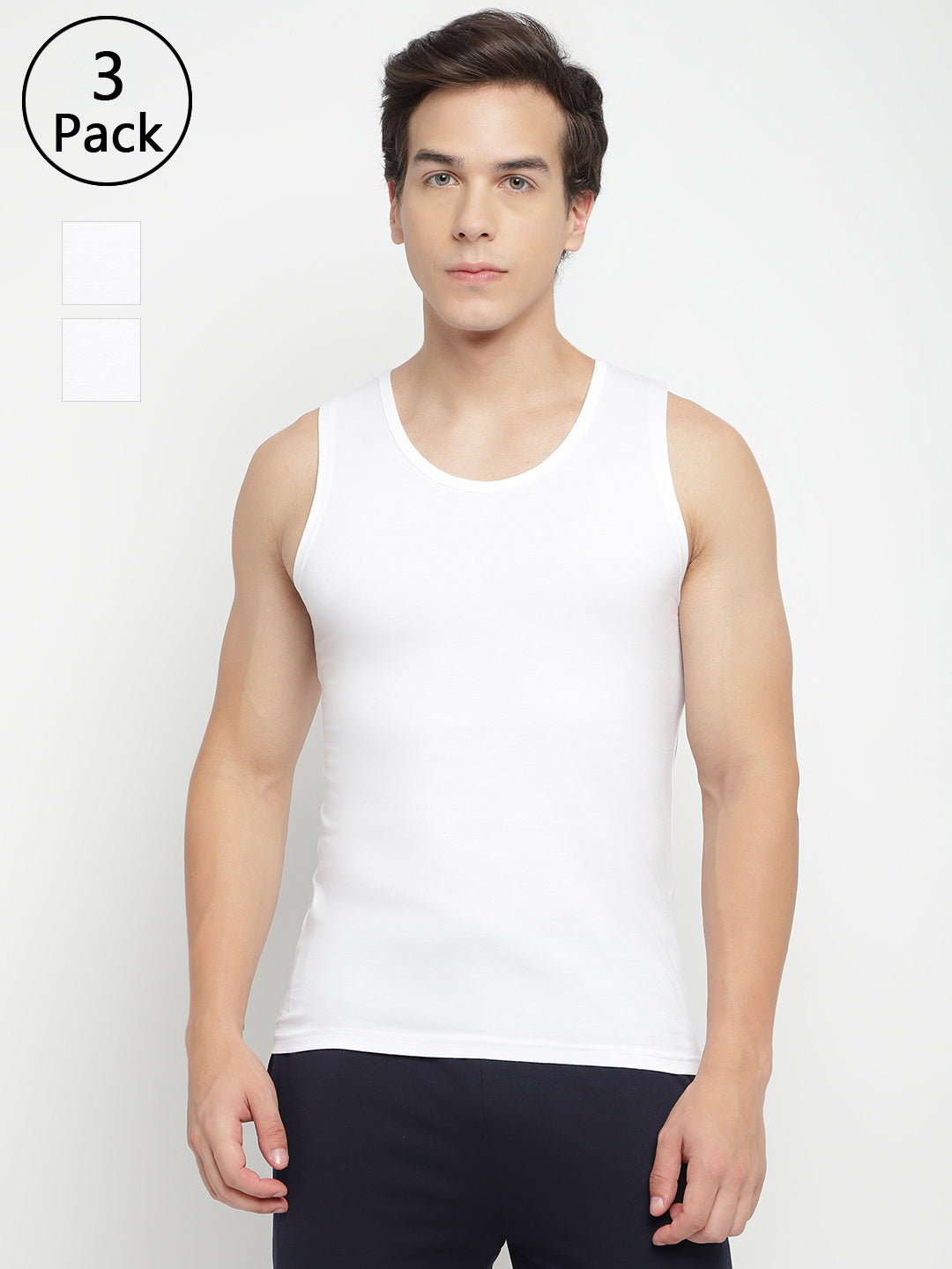 Men Broad Support Vest (Pack of 3)