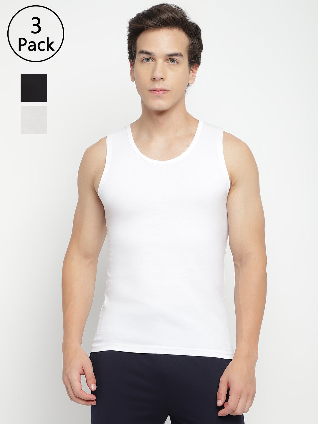 Men Broad Support Vest (Pack of 3)