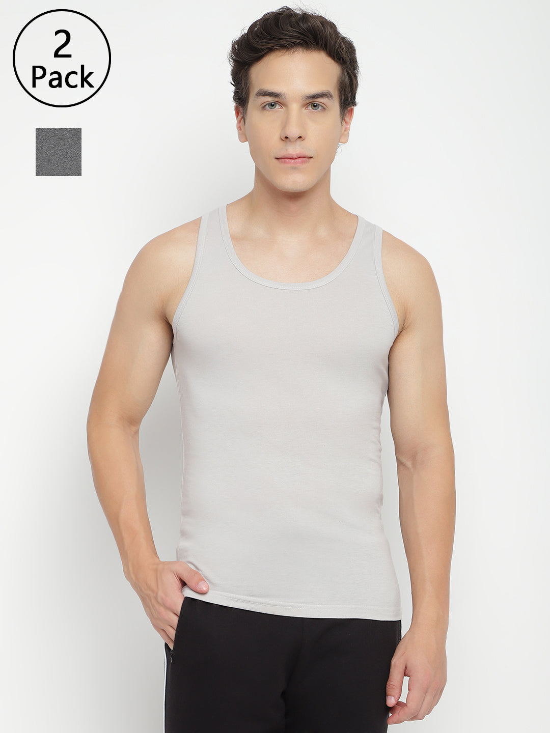 Men Regular Restful Vest (Pack of 2)