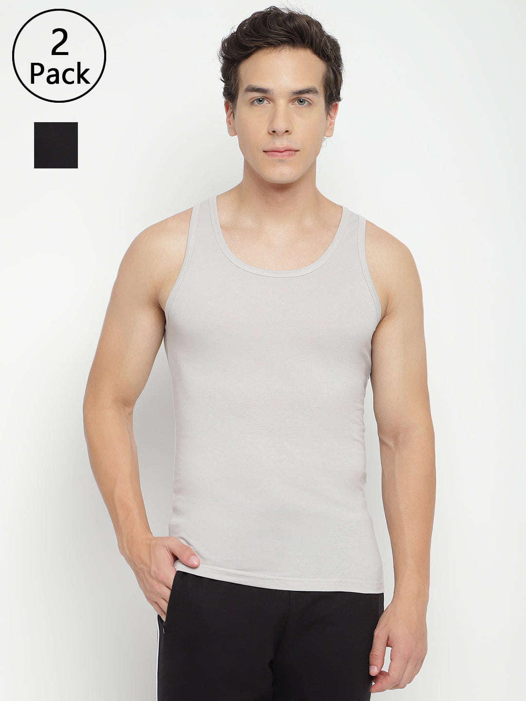 Men Regular Restful Vest (Pack of 2)