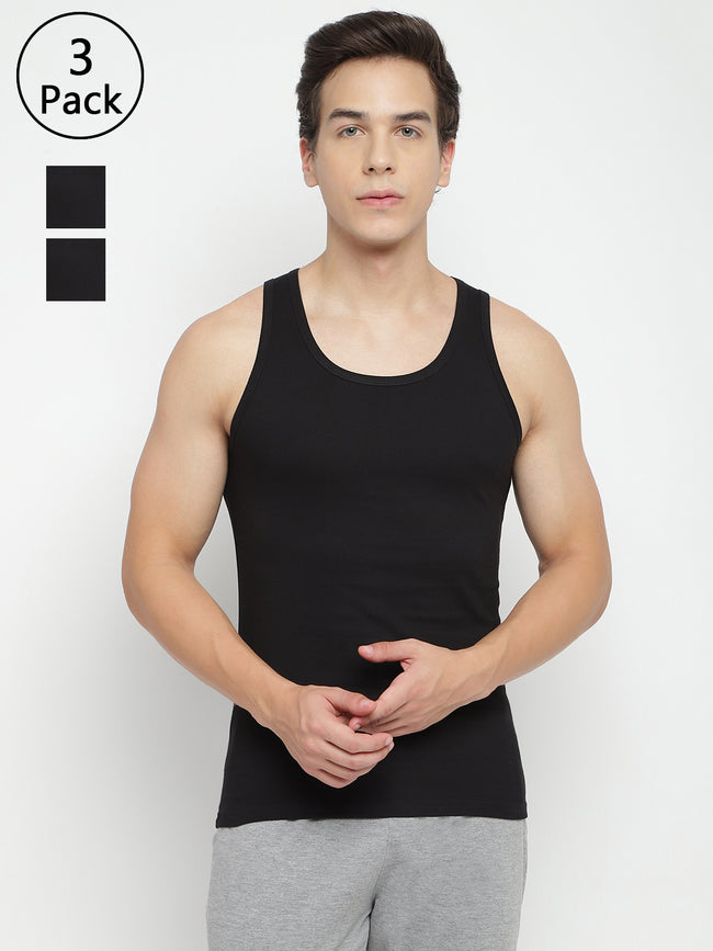 Men Regular Restful Vest (Pack of 3)