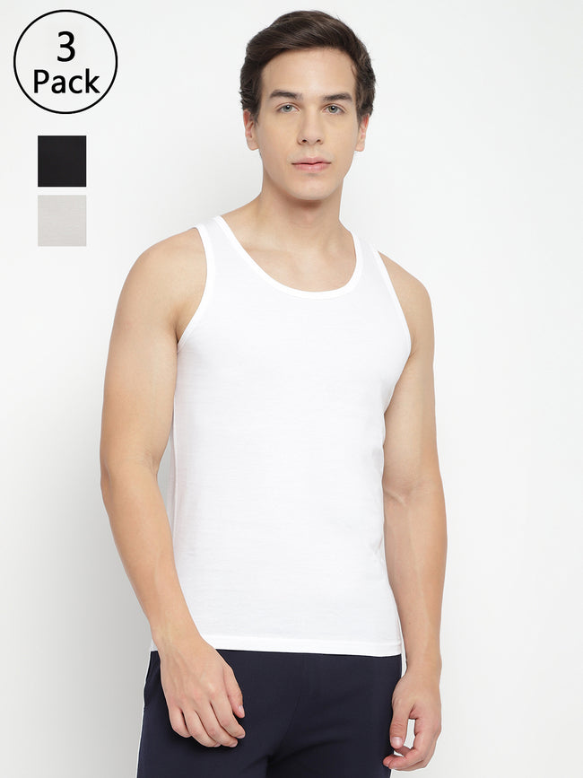 Men Regular Restful Vest (Pack of 3)