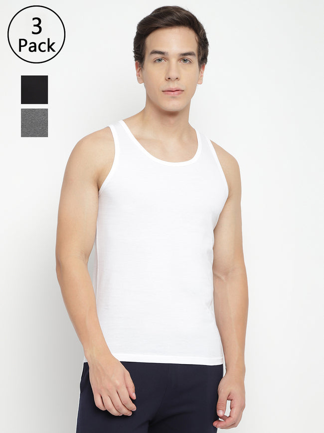Men Regular Restful Vest (Pack of 3)