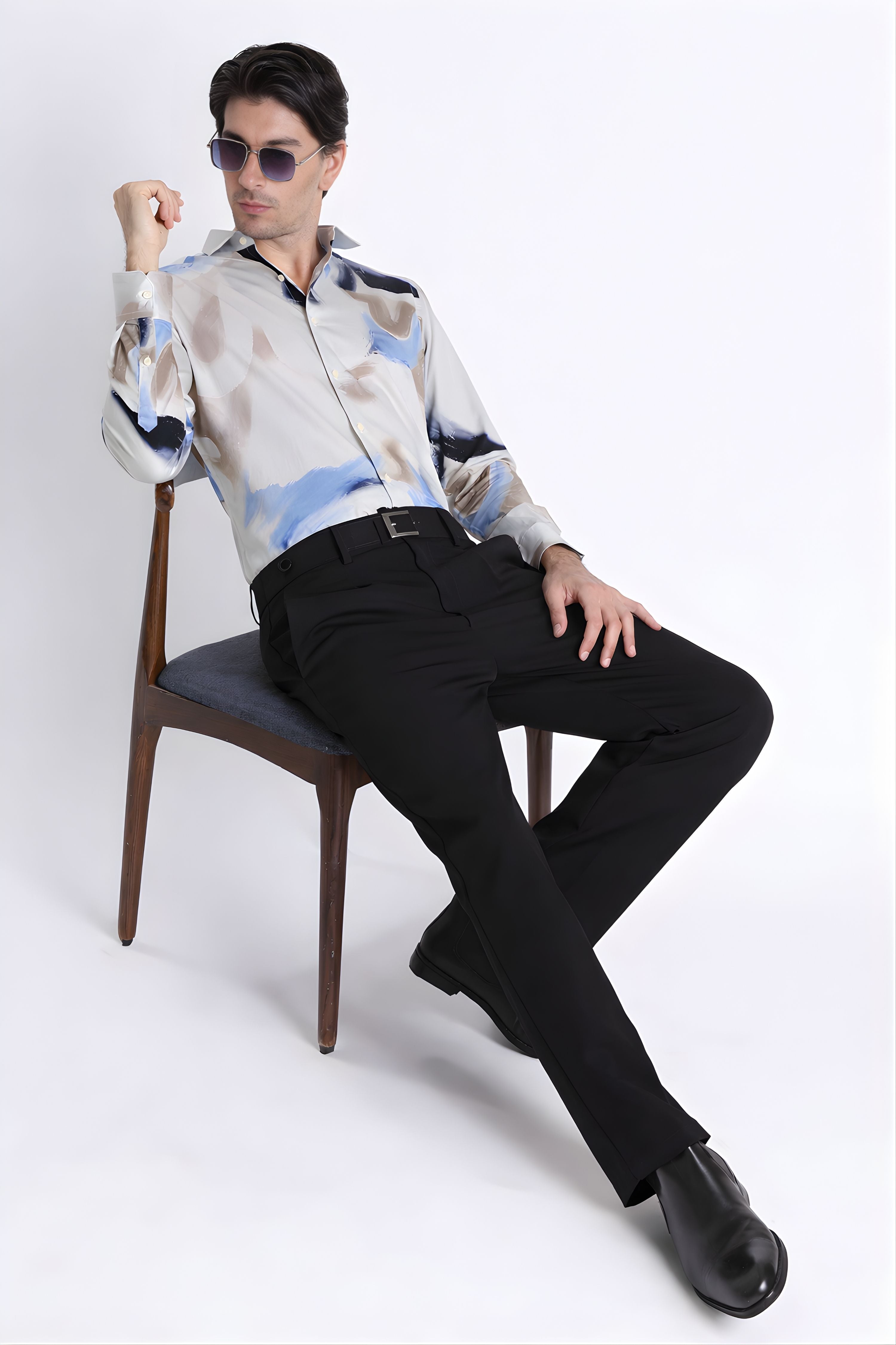Men Refined Floral Digital Print Shirt