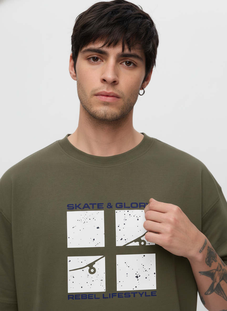 Men Oversized Cotton T-Shirt