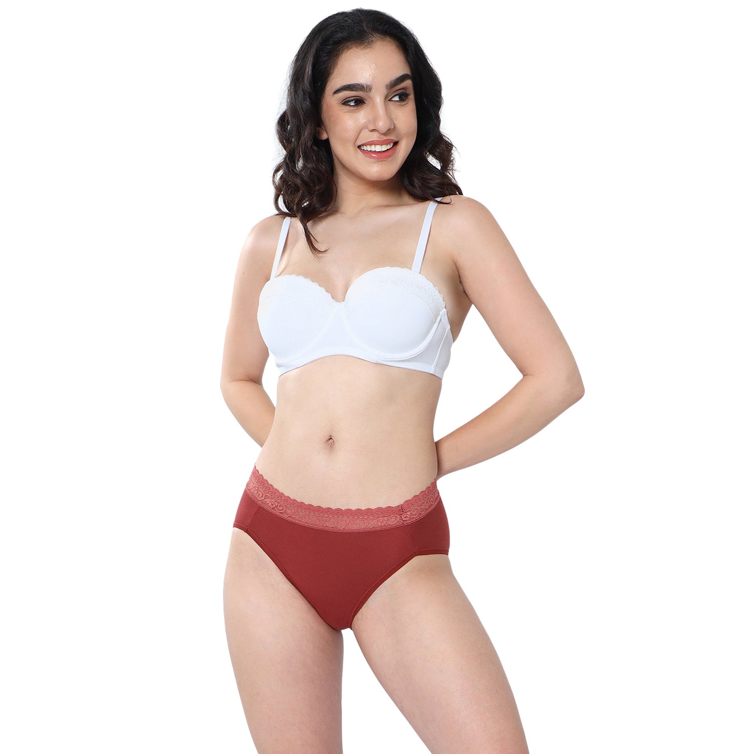 Medium Rise 3/4th Coverage Lace Hipster Pack Of 2