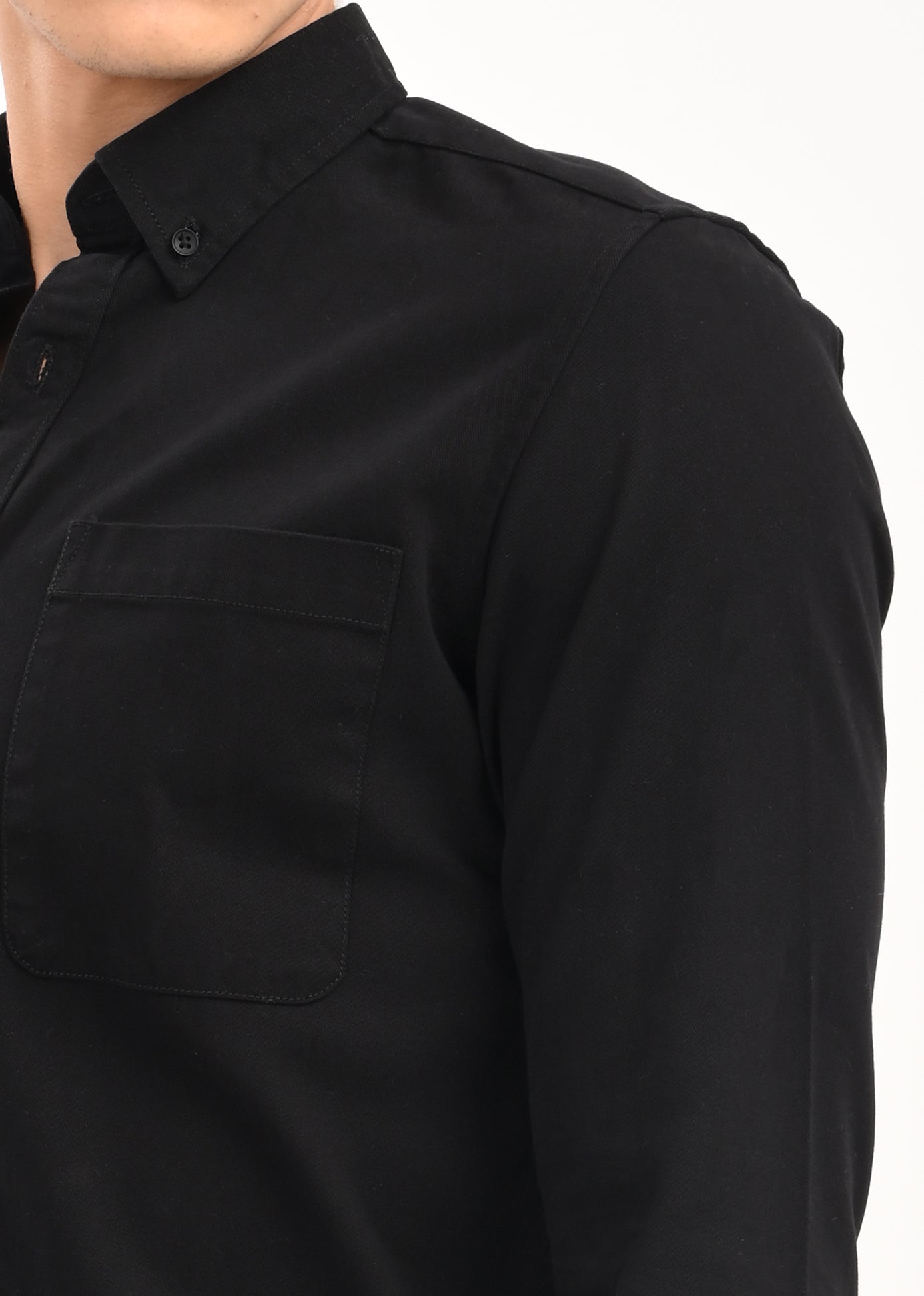 Men Black Everyday Essential Solid Shirt
