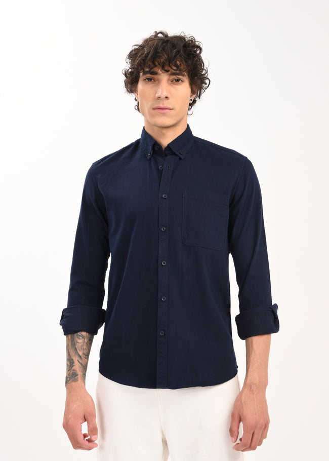 Men Navy Everyday Essential Solid Shirt
