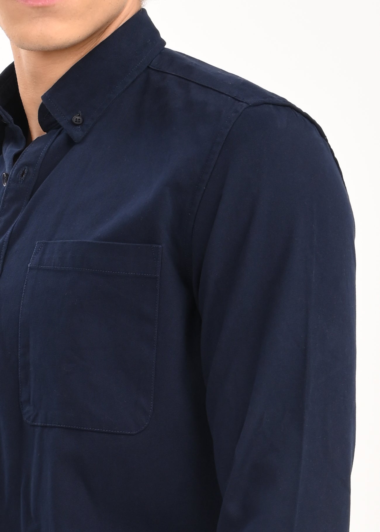 Men Navy Everyday Essential Solid Shirt