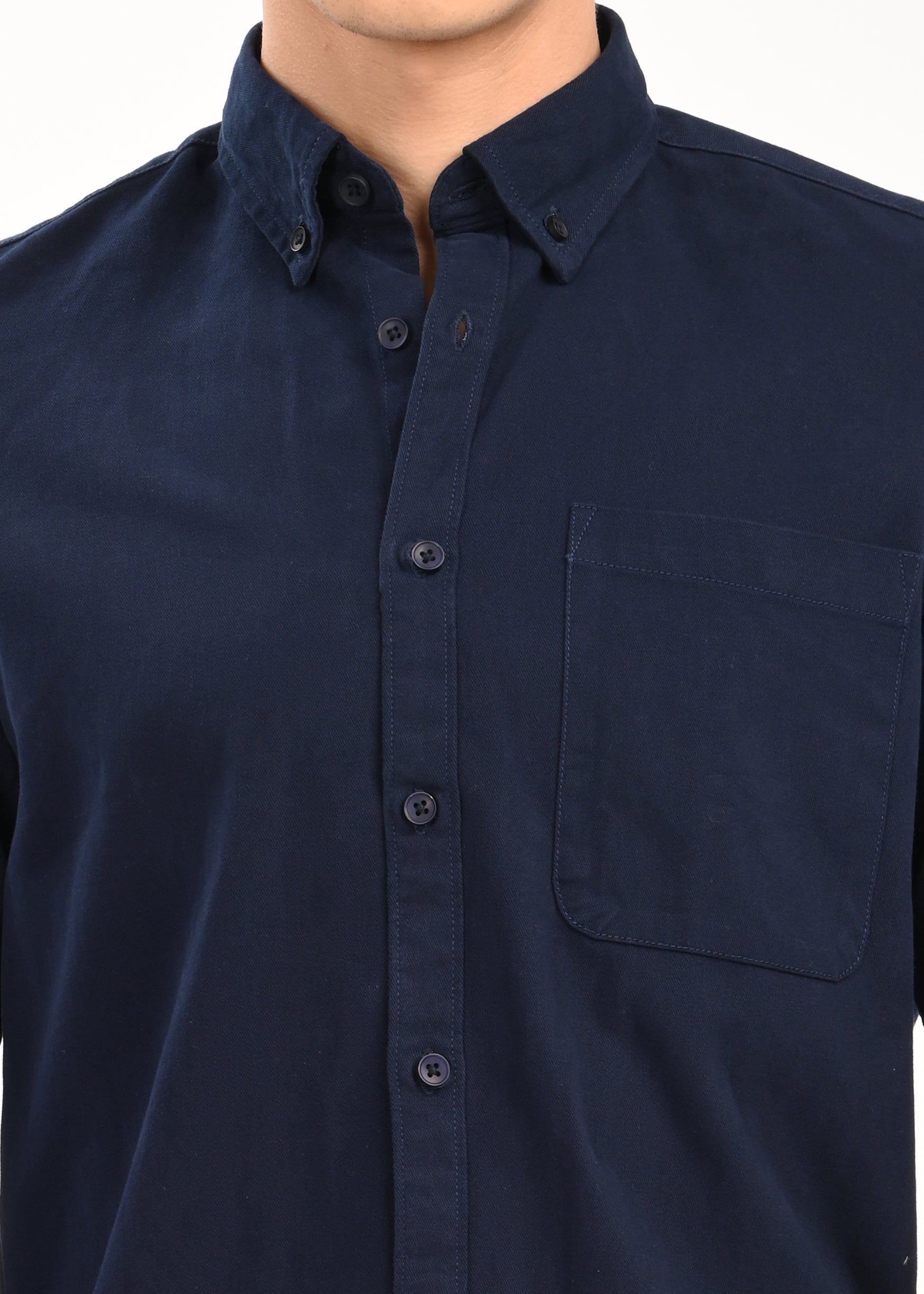 Men Navy Everyday Essential Solid Shirt