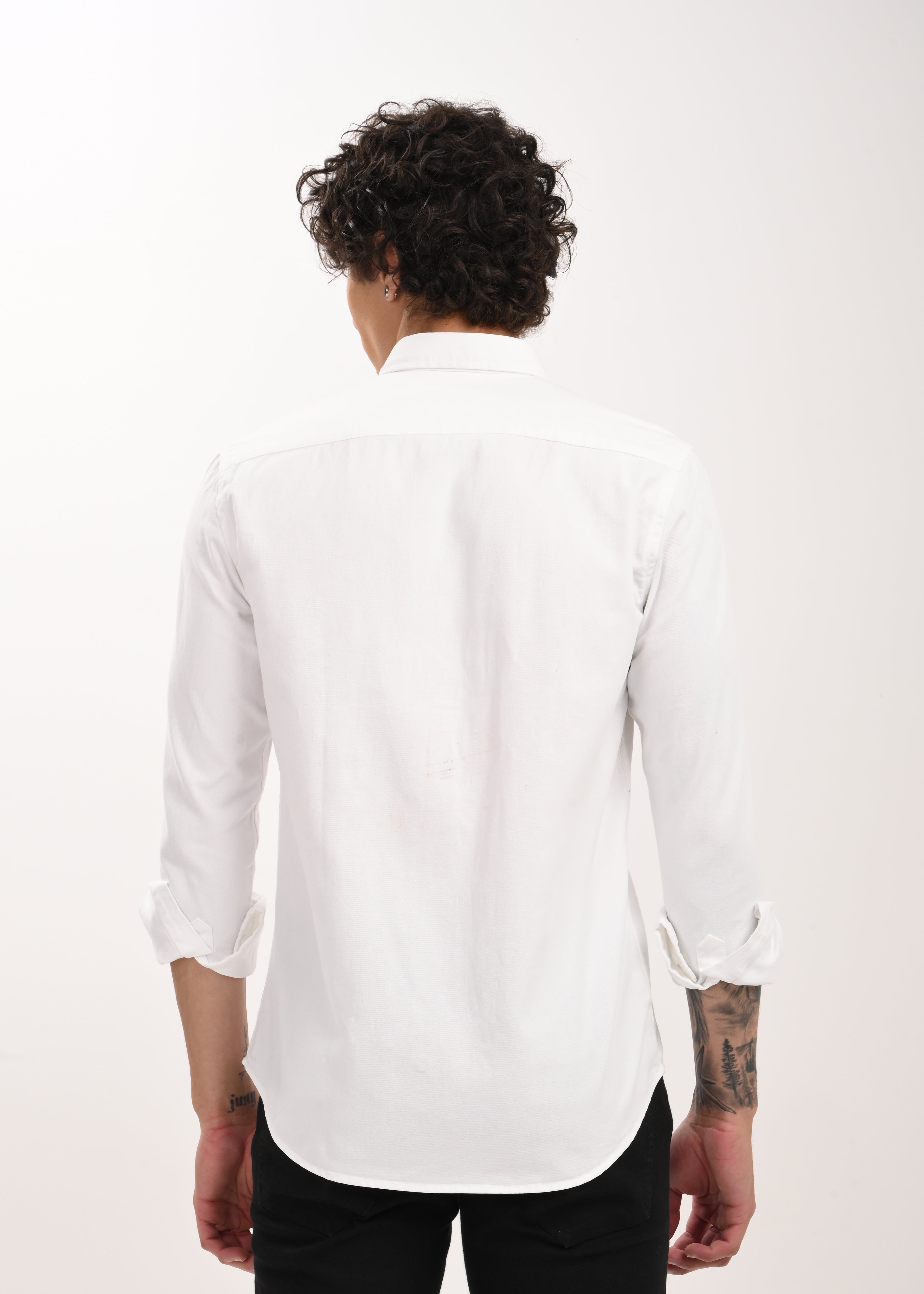 Men White Everyday Essential Solid Shirt
