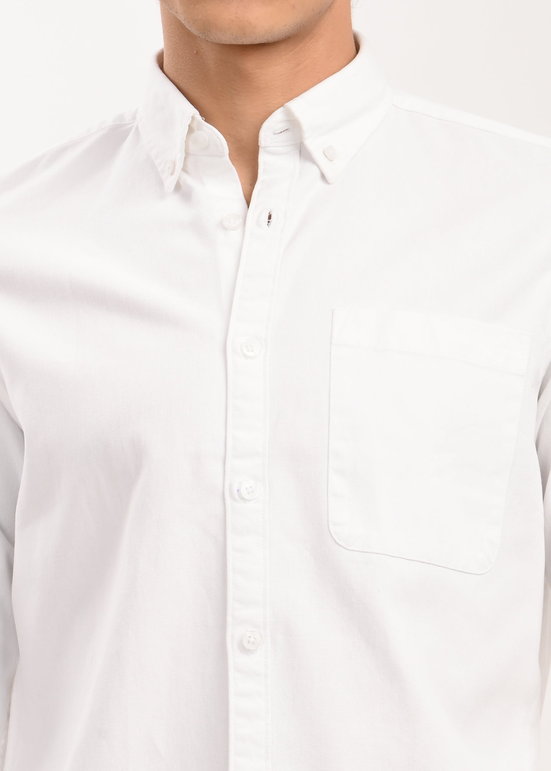 Men White Everyday Essential Solid Shirt
