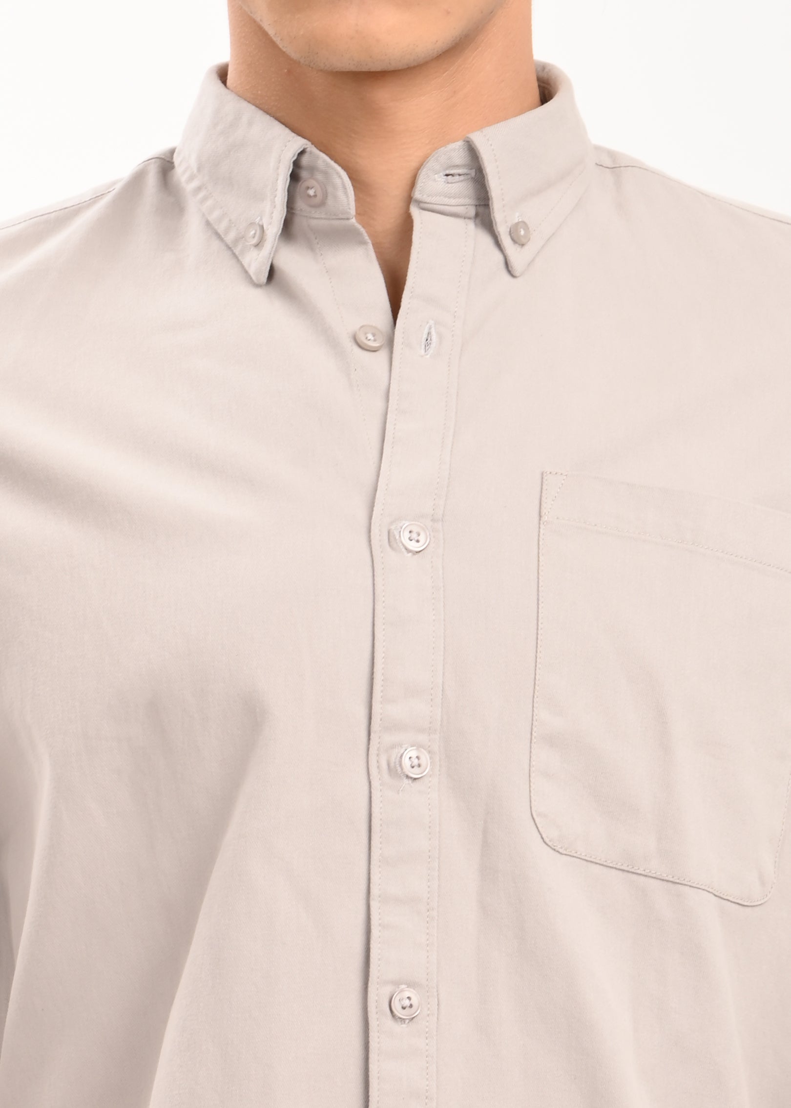 Men Grey Everyday Essential Solid Shirt