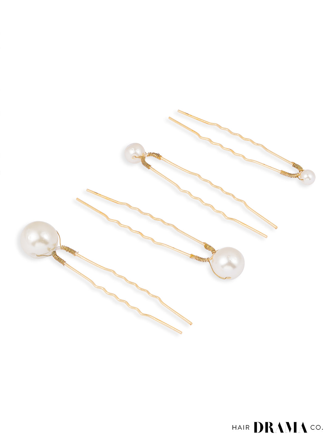 Women White Pearl Embellished Pins Set Of 12