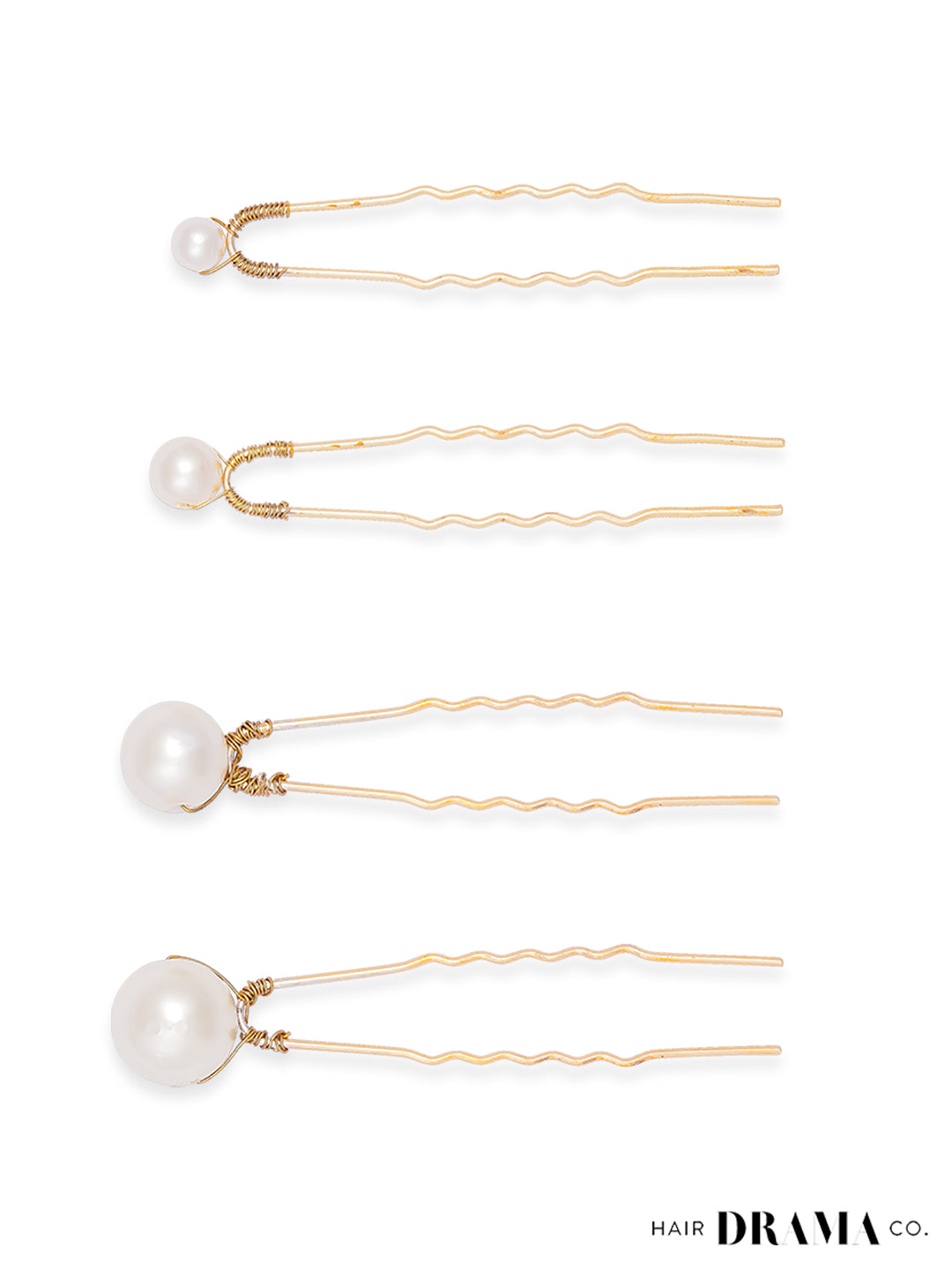 Women White Pearl Embellished Pins Set Of 12