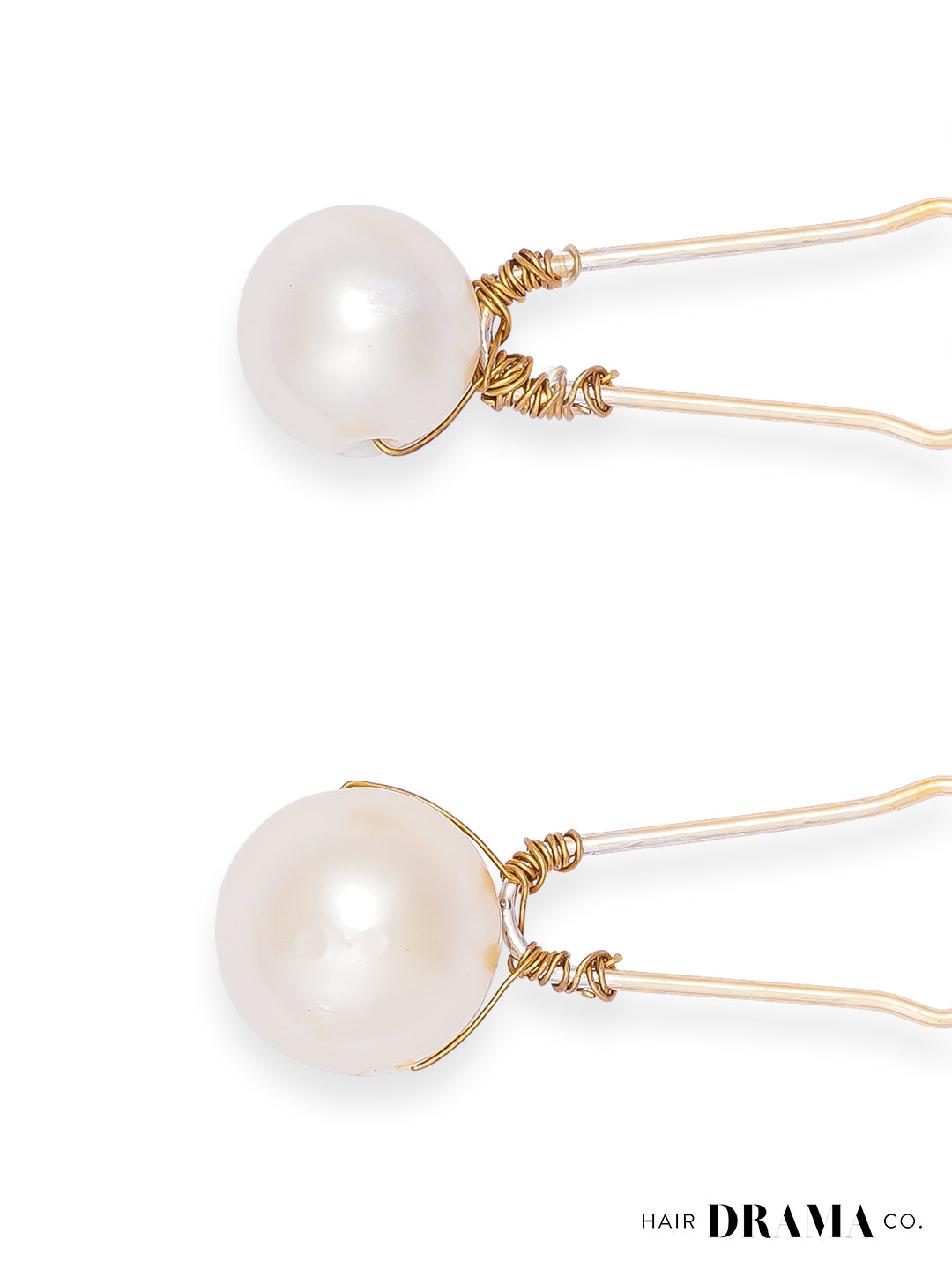 Women White Pearl Embellished Pins Set Of 12