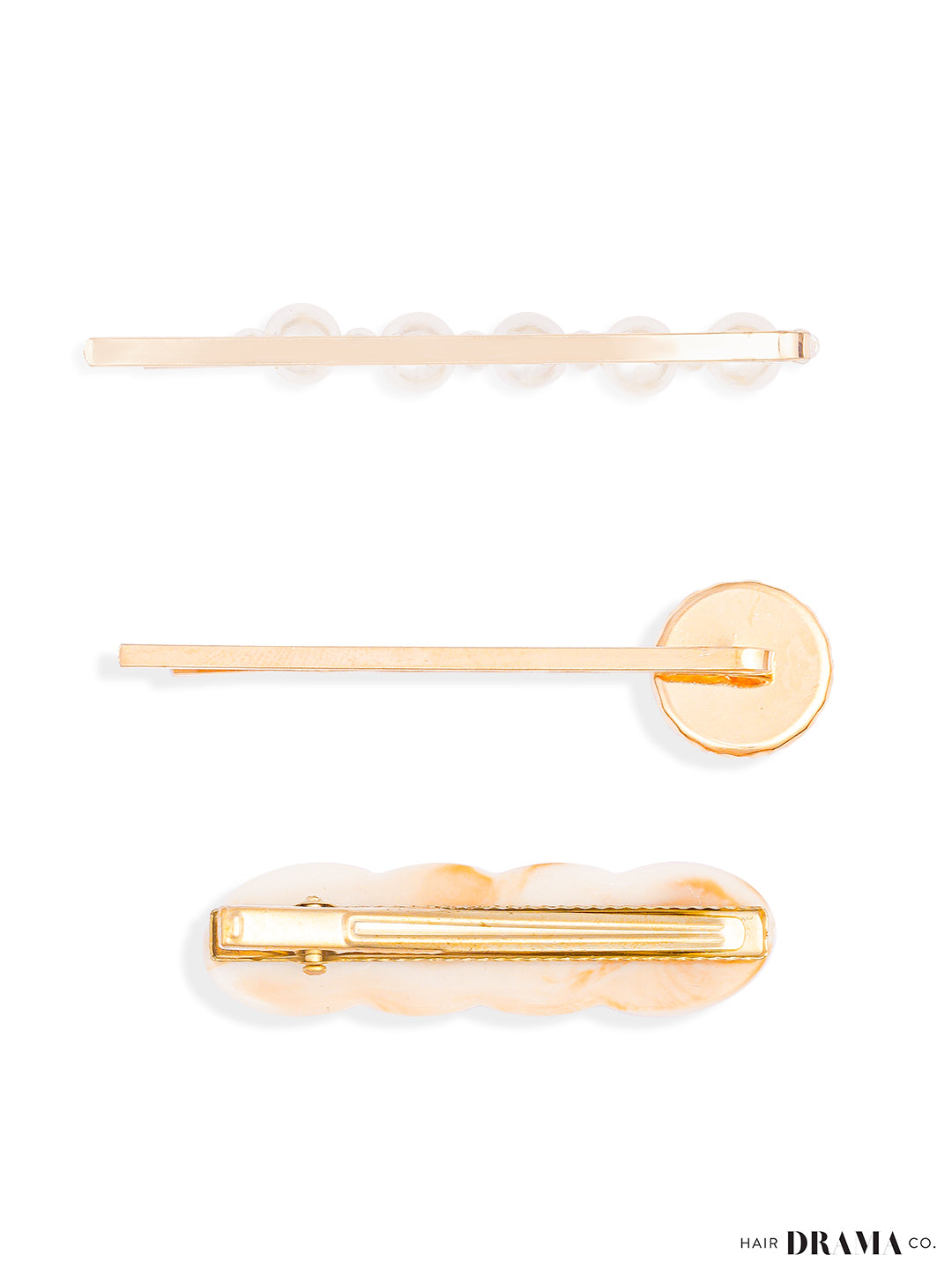 Women Orange  Cross Pins Set Of 3
