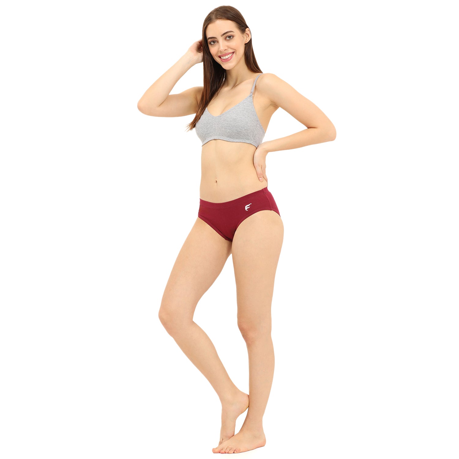 Medium Rise 3/4th Coverage Hipster Panty Pack Of 3