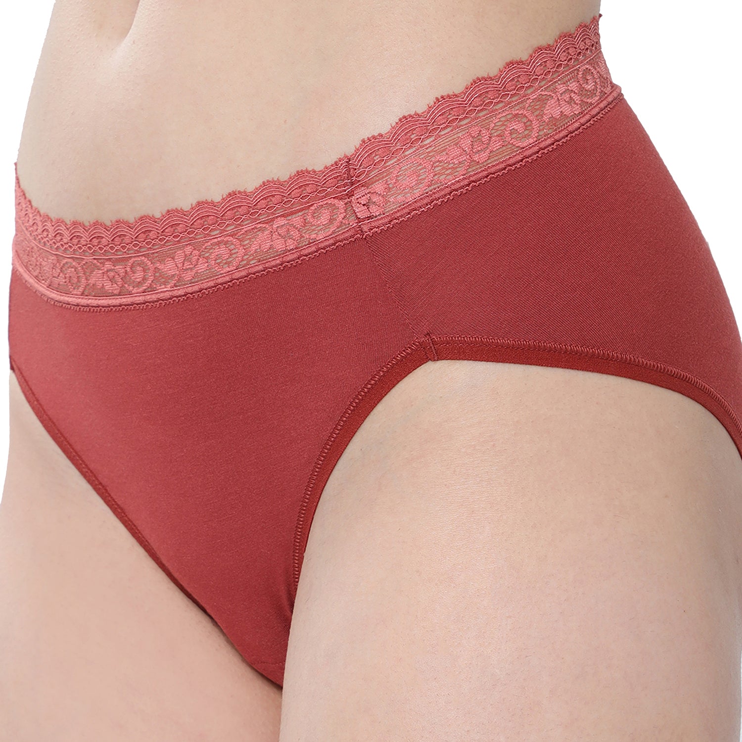 Medium Rise 3/4th Coverage Lace Hipster Pack Of 2