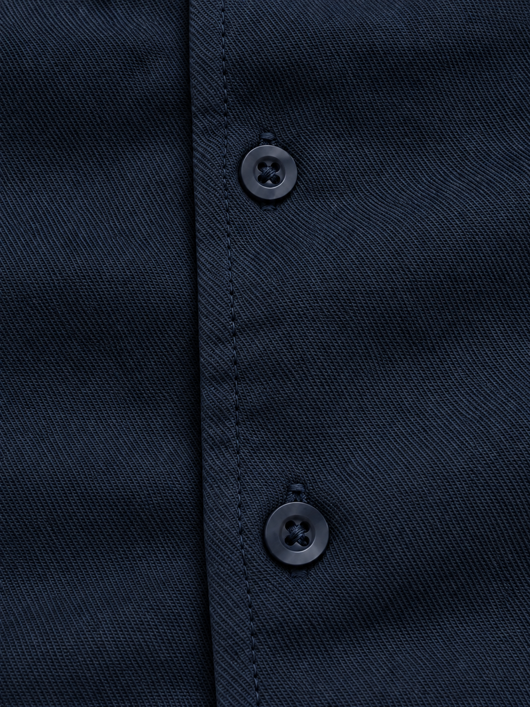 Men Navy Cuban Collar Linen Blend Shirt