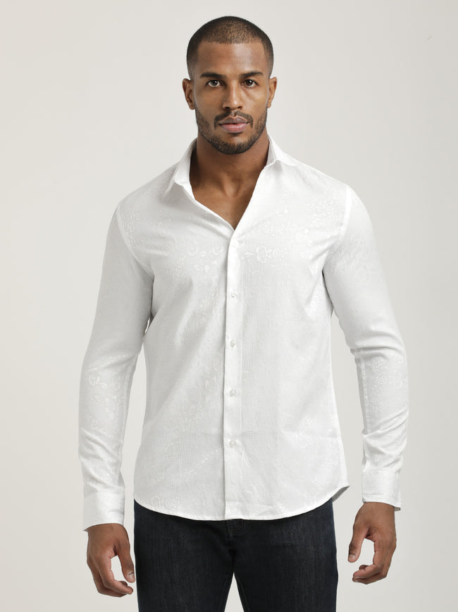 Men Nylon Self-Design Shirt