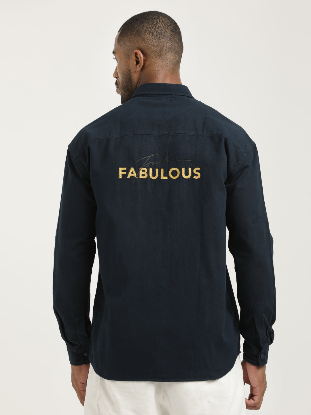 Men Cotton Shirt with Double Pockets