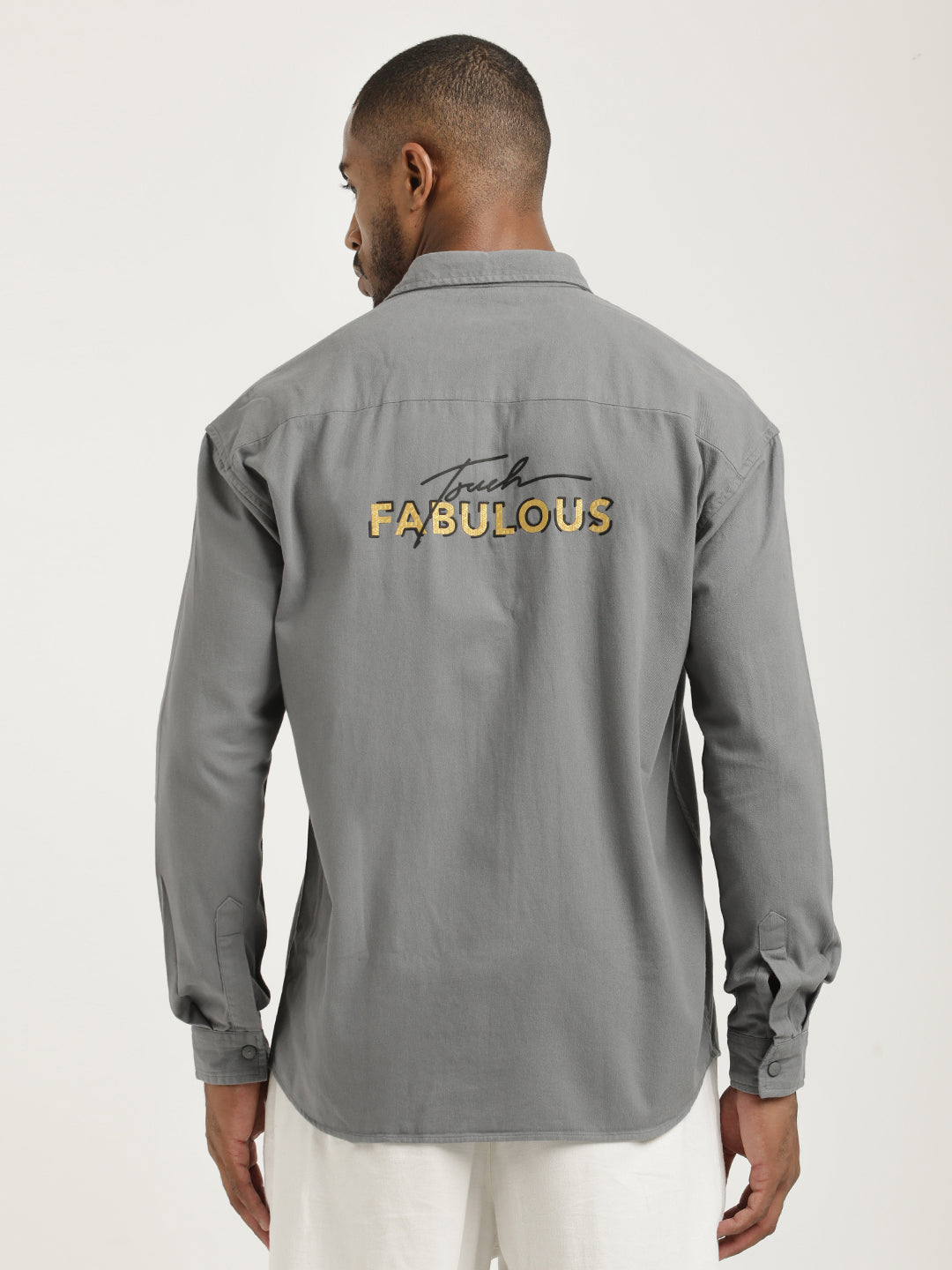 Men Cotton Shirt with Double Pockets