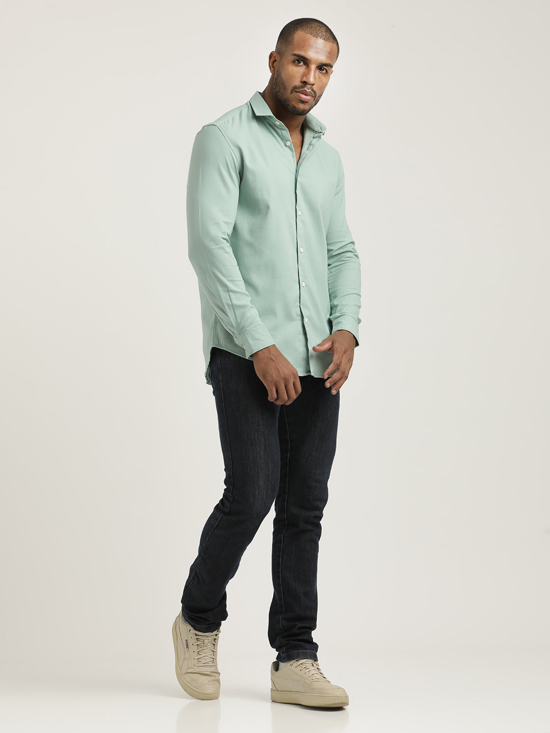 Men Cotton-Poly Lycra Blend Shirt