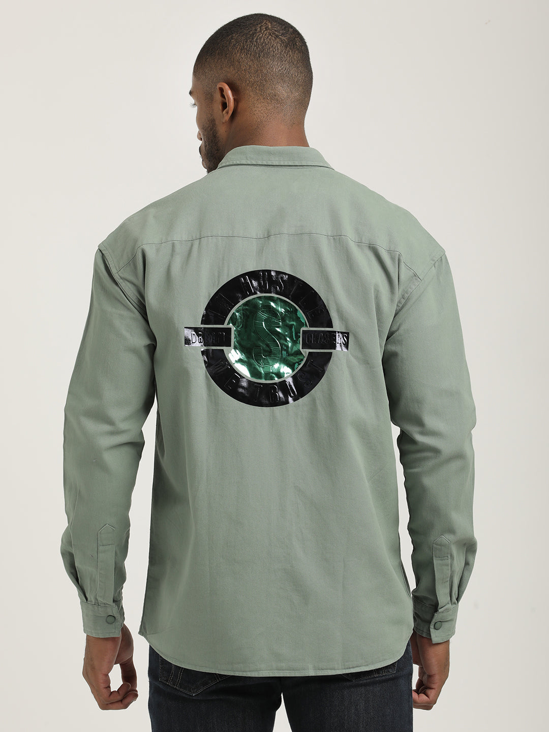Men Cotton Shirt with Double Pockets