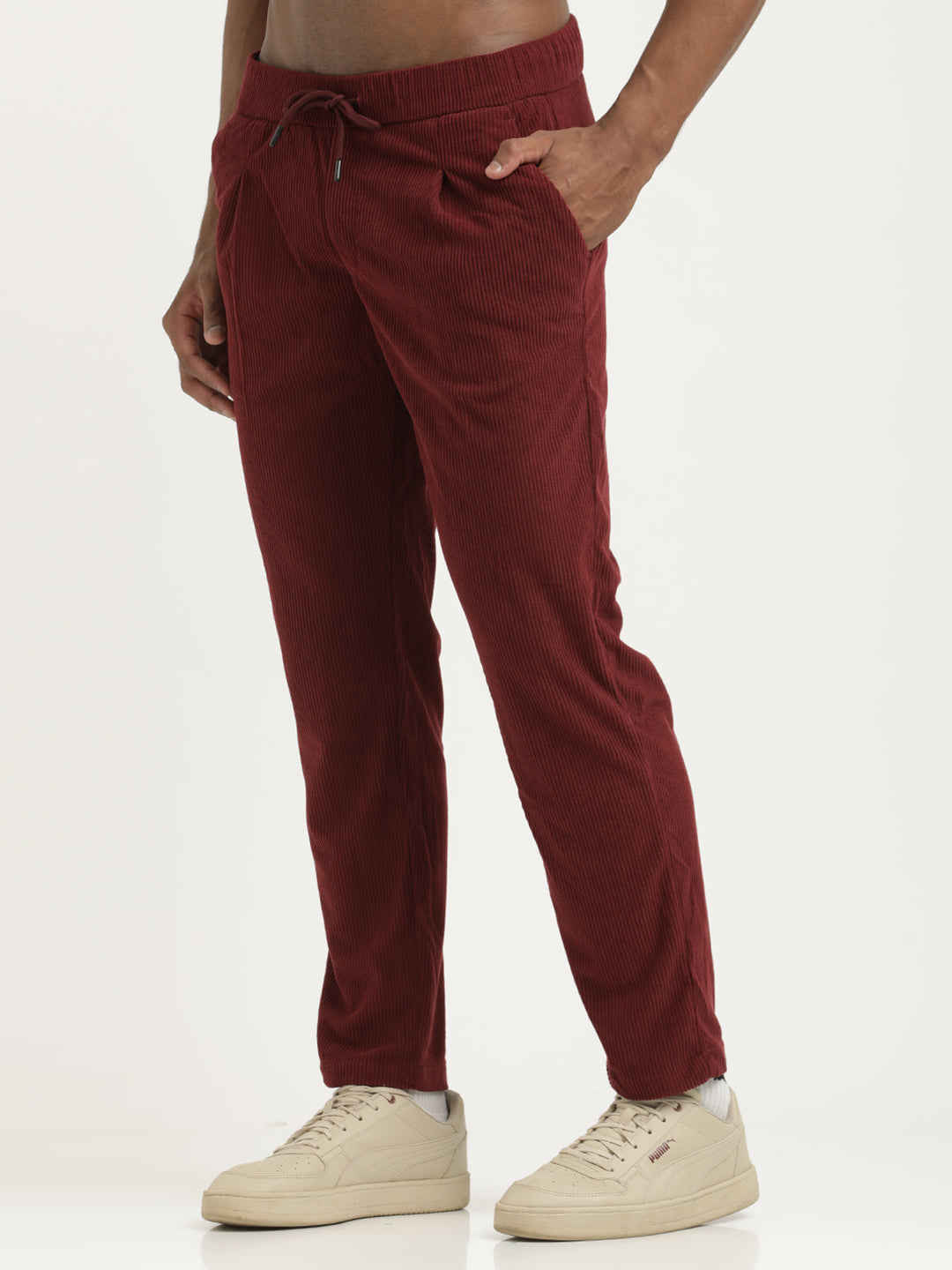 Men Corduroy Trousers with 3 Pockets