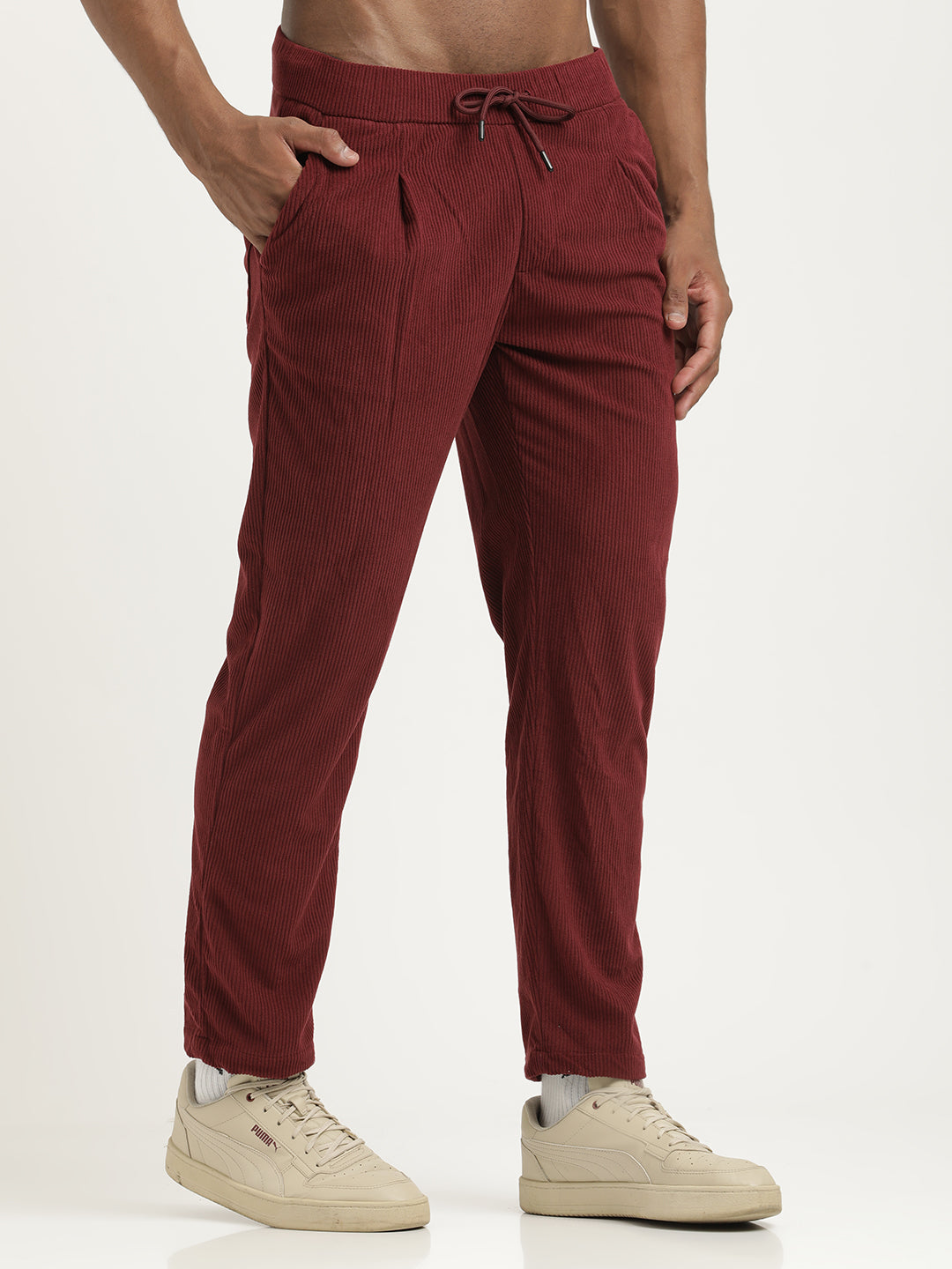 Men Corduroy Trousers with 3 Pockets