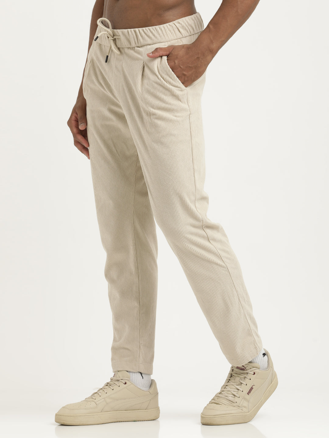 Men Corduroy Trousers with 3 Pockets