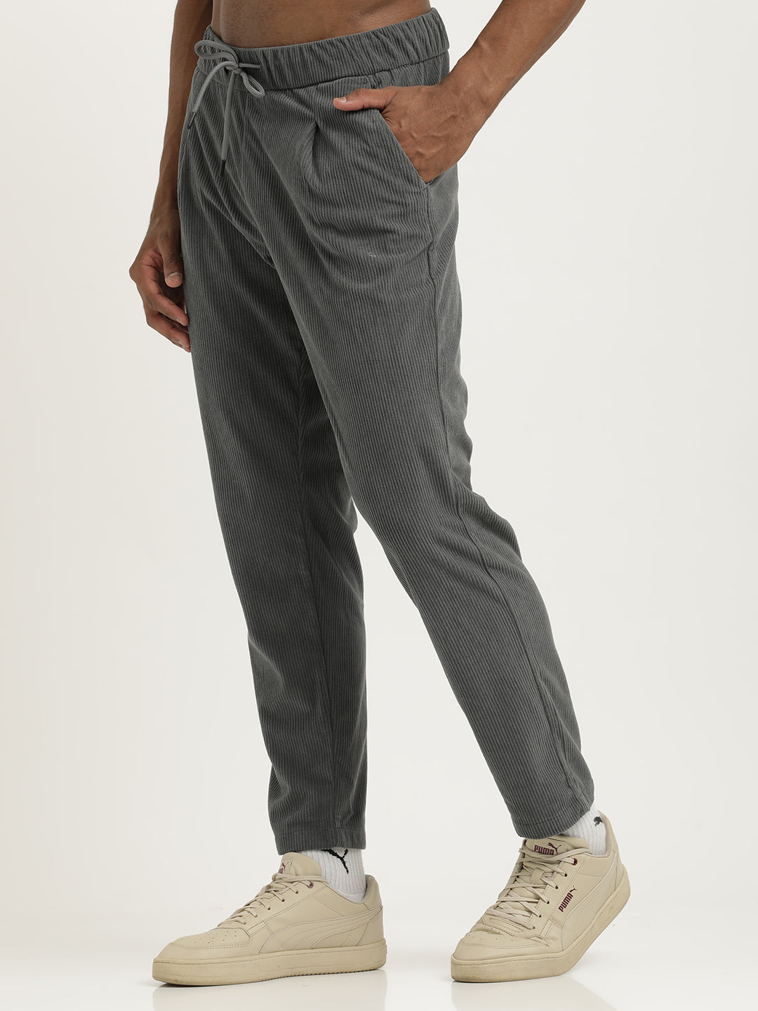 Men Corduroy Trousers with 3 Pockets