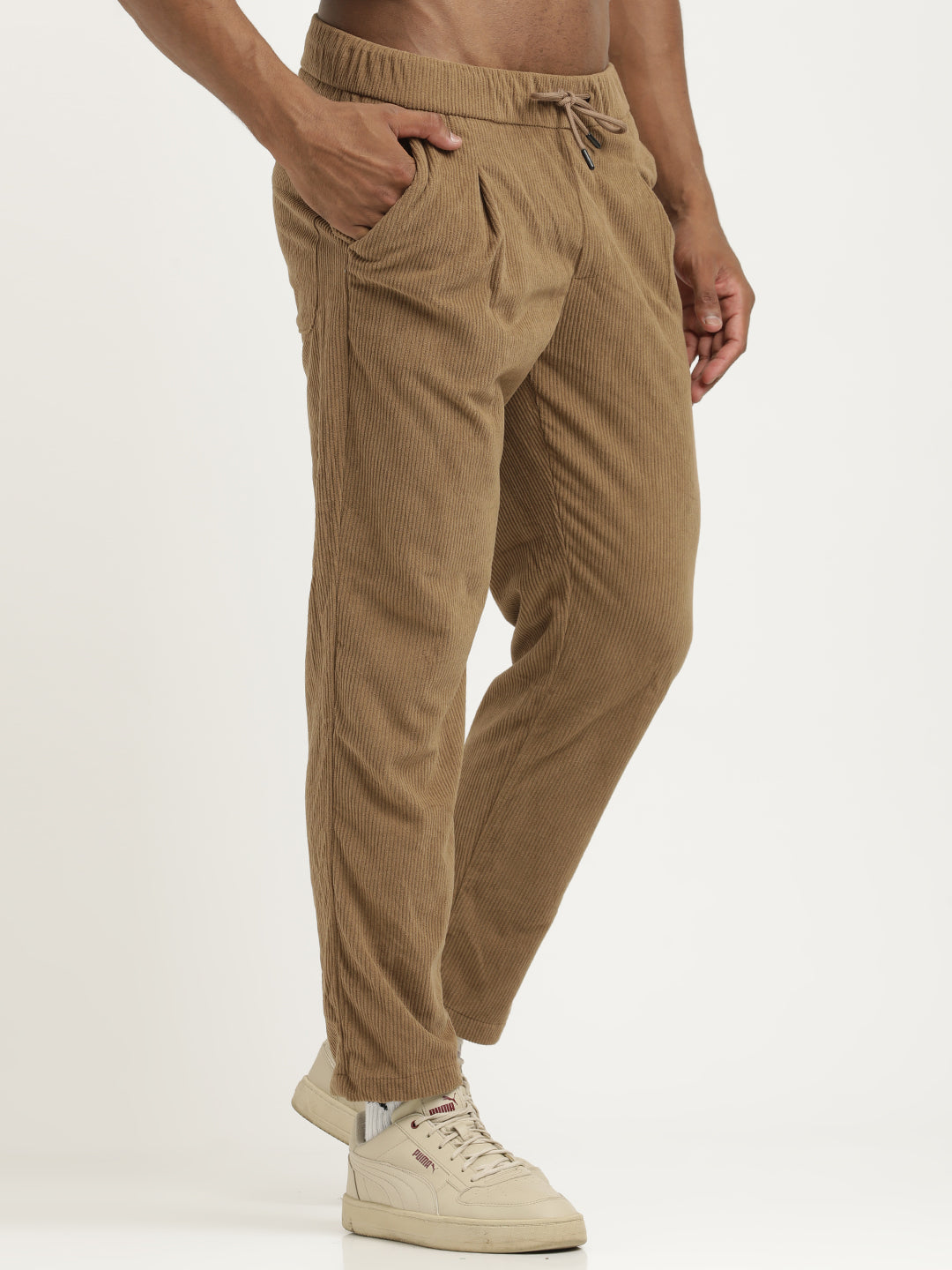Men Corduroy Trousers with 3 Pockets
