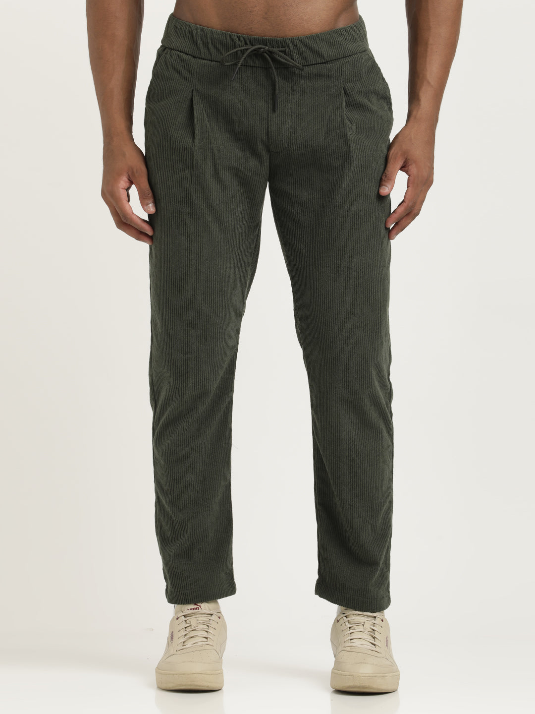 Men Corduroy Trousers with 3 Pockets