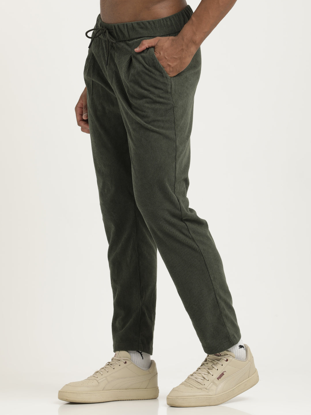 Men Corduroy Trousers with 3 Pockets