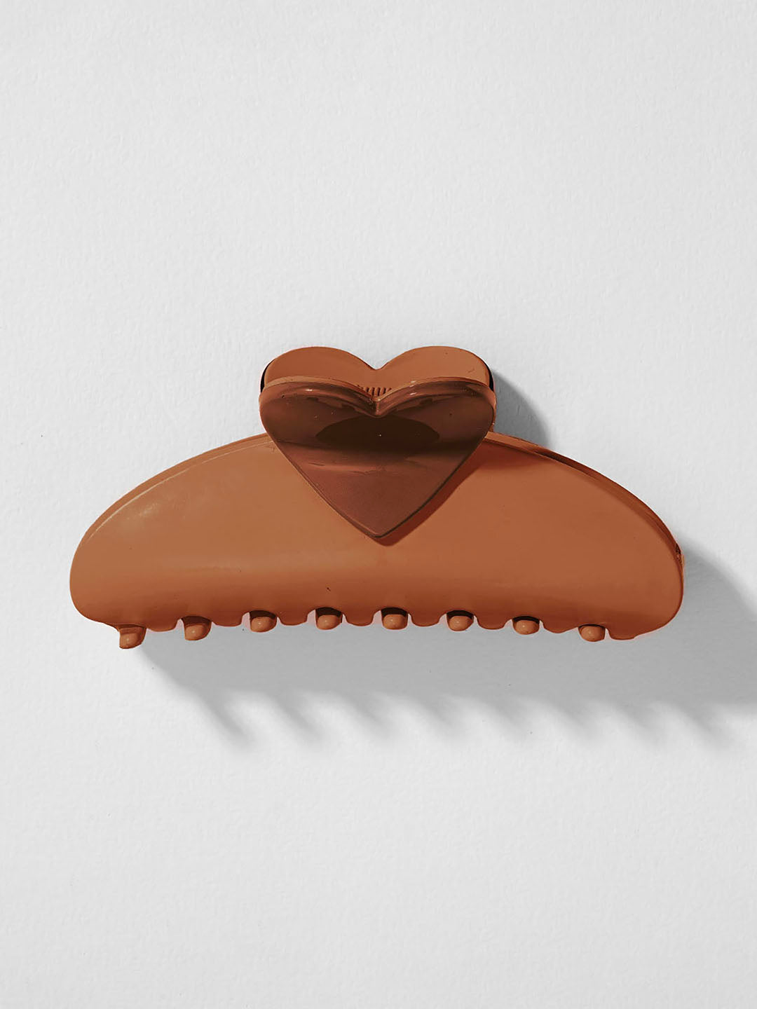 Brown Love Lock Claw Clip