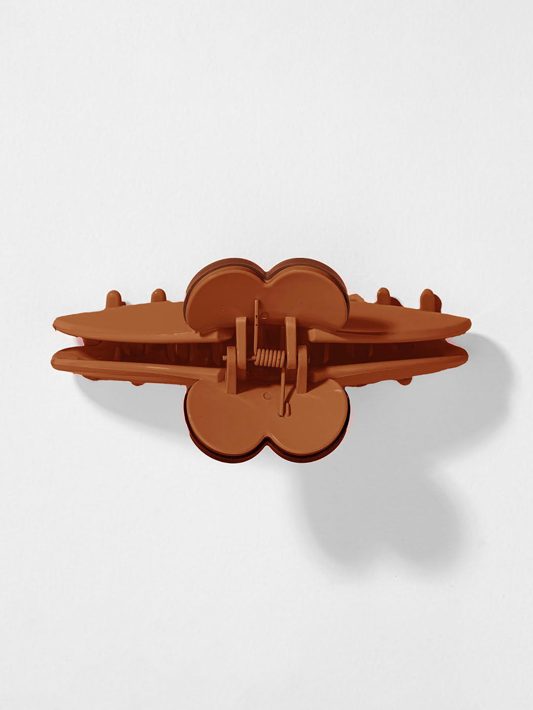 Brown Love Lock Claw Clip