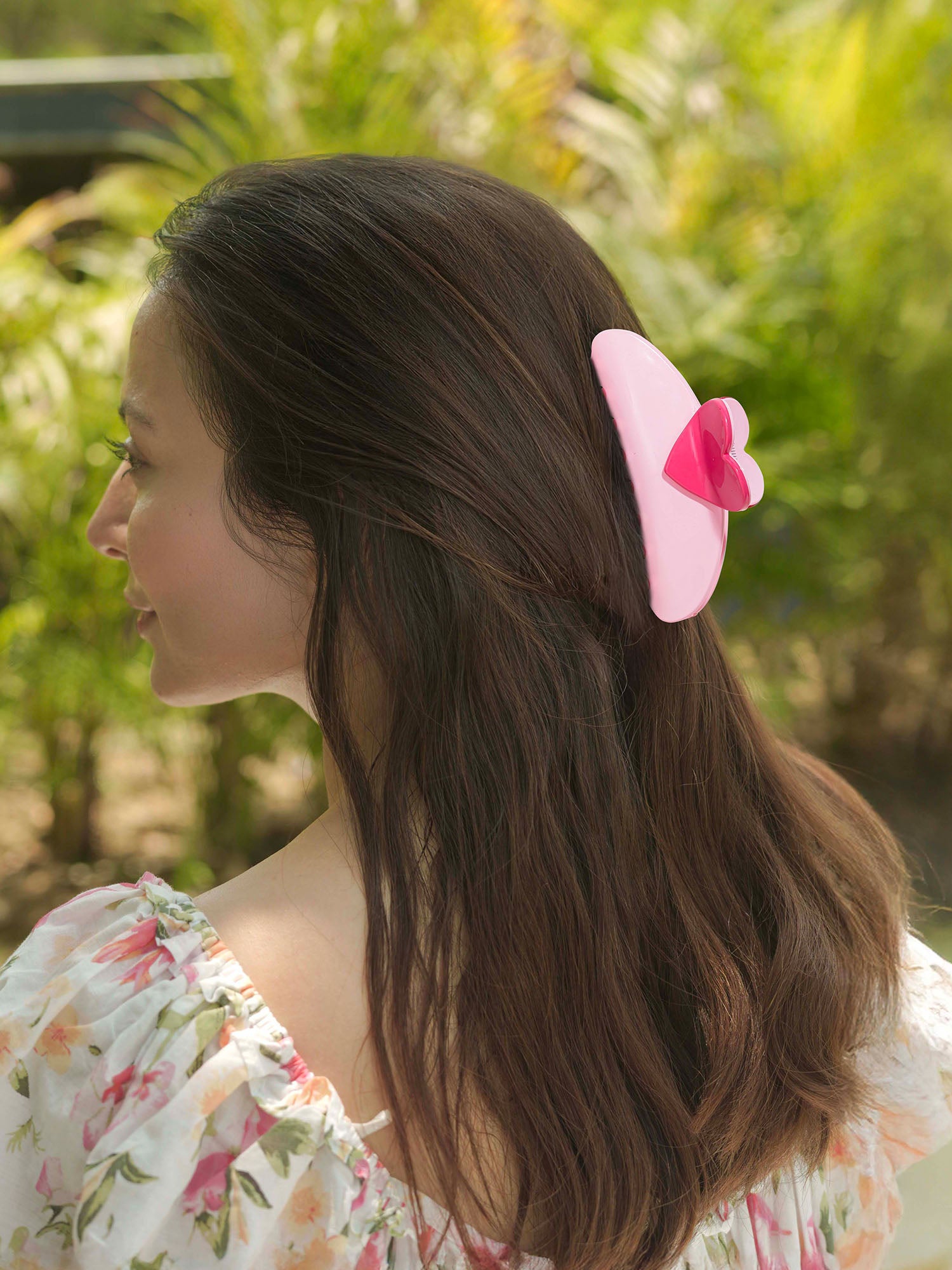 Pink Love Lock Claw Clip