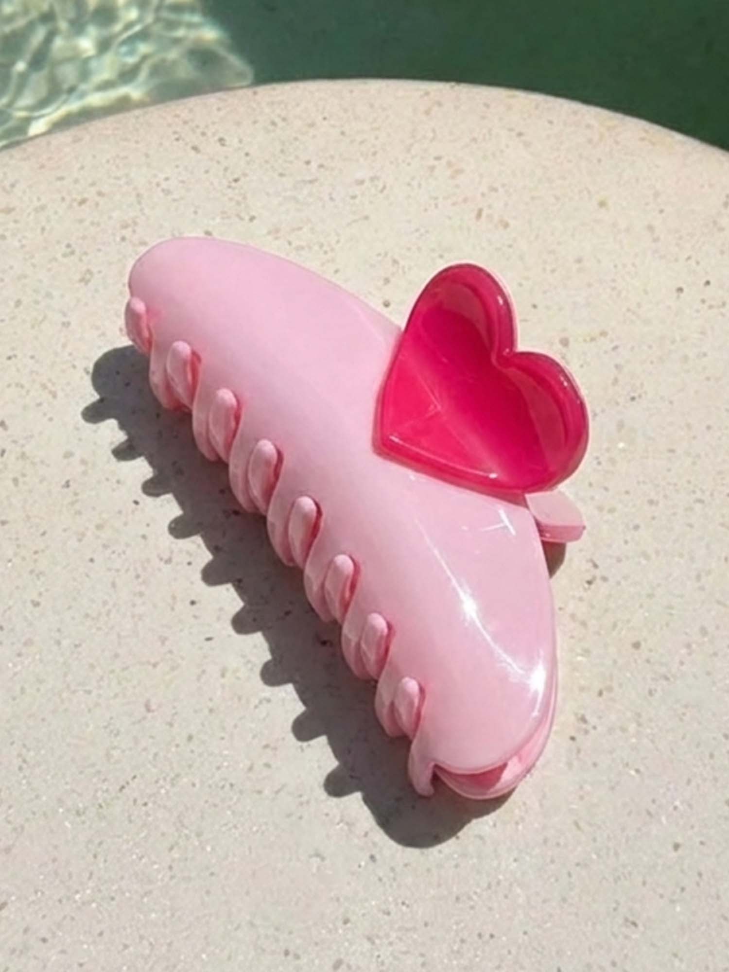 Pink Love Lock Claw Clip