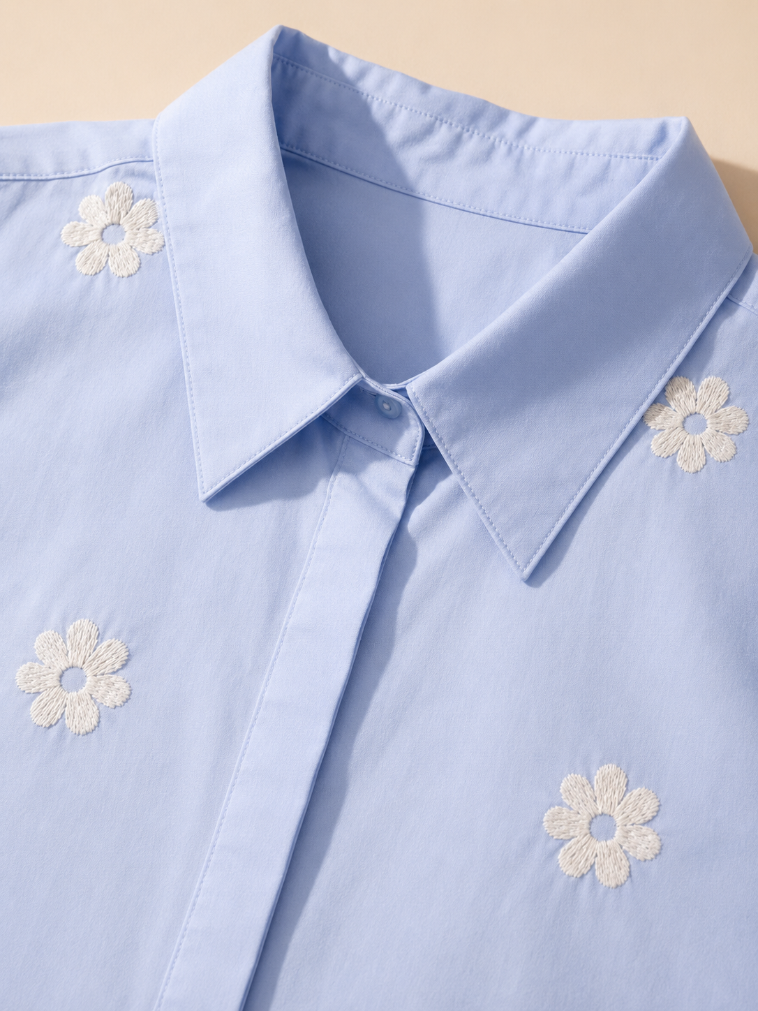 Women Blue Floral Boxy Shirt