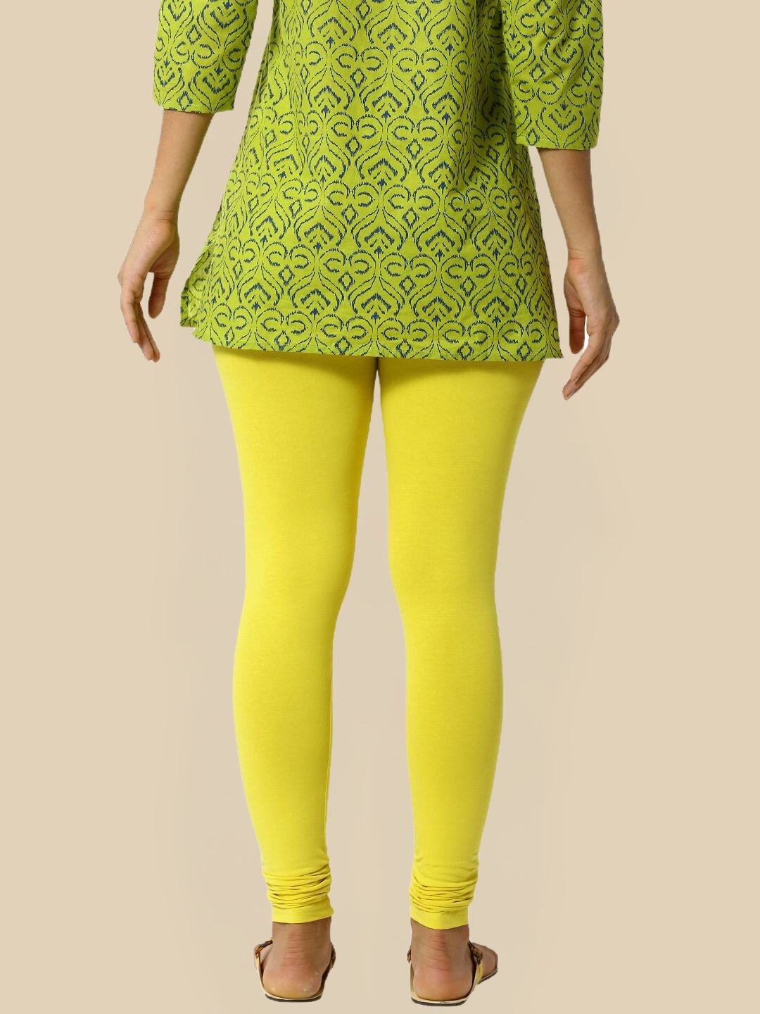 Women Yellow Casual Leggings