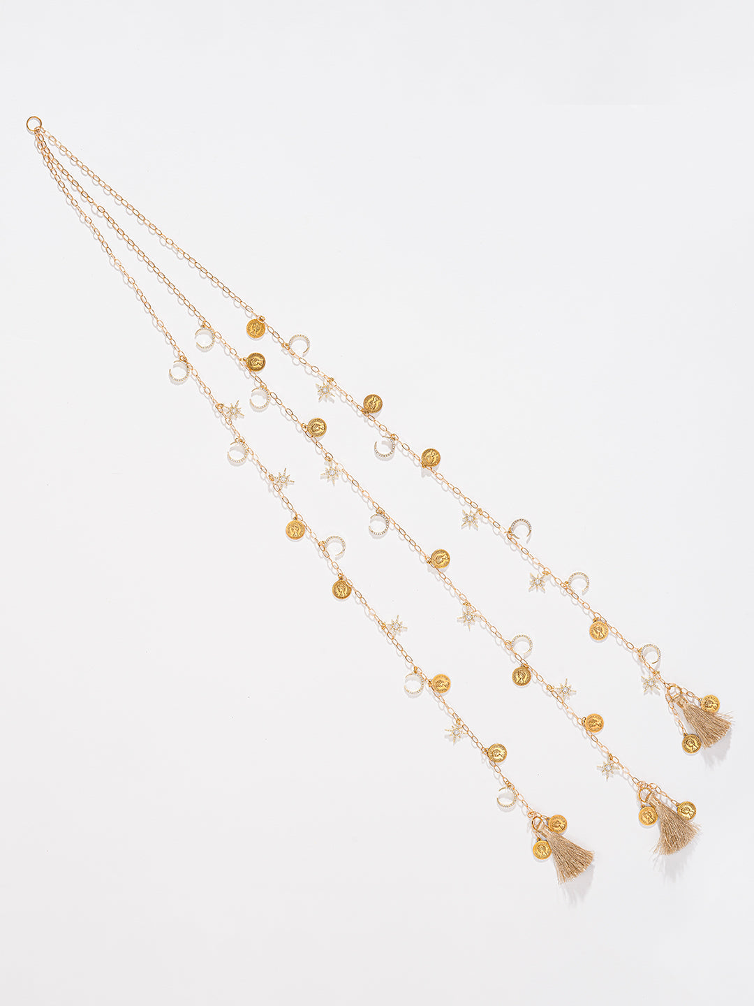 Gold Sitara Crystal Tassels - Parandi